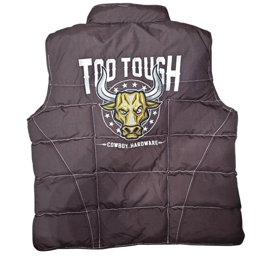 Kid's Cowboy Hardware Too Tough Puffer Vest Sz L EUC